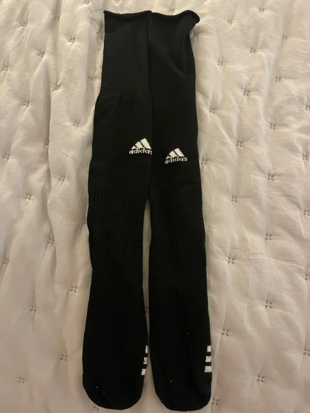 Adidas Black Soccer Socks Youth Approximately 21 Inches